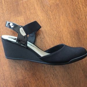 Anne Klein Sport Patent Trim Wedge Heels